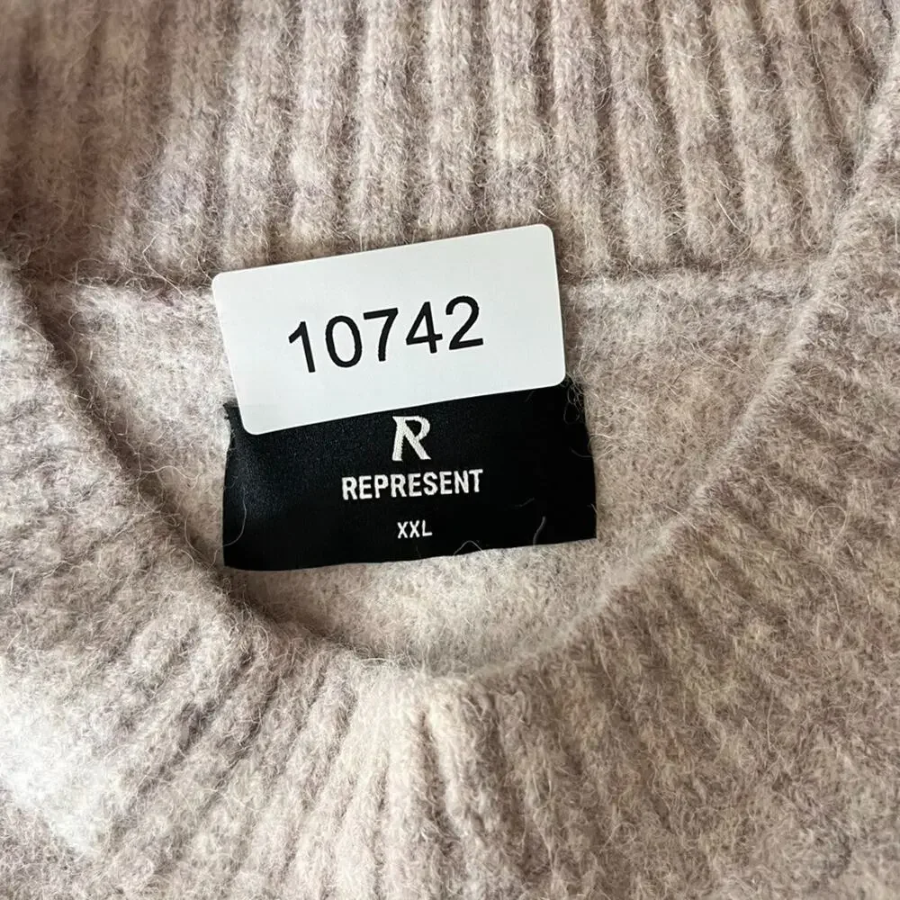 Represent Sweater Men's Size 2XL Alpaca-Blend Cream